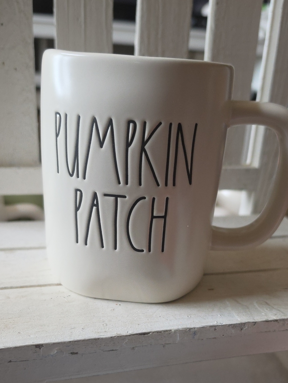 Rae Dunn White 'Pumpkin Patch' Ceramic Mug